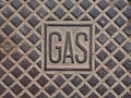 Gas manhole grid Royalty Free Stock Photo