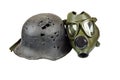 Gas mask and helmet