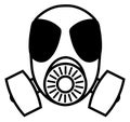 Gas mask icon. Air protection safety equipment Royalty Free Stock Photo