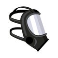 Gas mask icon isolated on white background. Firefighter protective. Respirator symbol