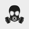 Gas mask Icon Isolated on white background. Vector. Royalty Free Stock Photo