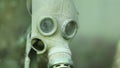 Gas mask detail, Chernobyl exclusion zone, Pripyat ghost town