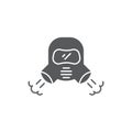 Gas mask vector icon symbol isolated on white background Royalty Free Stock Photo
