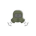 Gas mask vector icon symbol isolated on white background Royalty Free Stock Photo