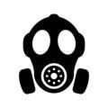 Gas mask vector silhouette sign