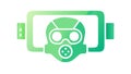Gas mask VR interface, virtual safety experience, vector design Generative AI Royalty Free Stock Photo