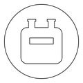 Gas meter account icon in circle round black color vector illustration image outline contour line thin style Royalty Free Stock Photo