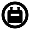 Gas meter account icon in circle round black color vector illustration image solid outline style Royalty Free Stock Photo