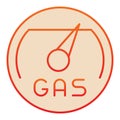 Gas meter flat icon. Fuel gouge counter, full tank. Oil industry vector design concept, gradient style pictogram on Royalty Free Stock Photo