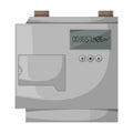 Gas meter vector icon.Cartoon vector icon isolated on white background gas meter . Royalty Free Stock Photo