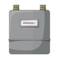 Gas meter vector icon.Cartoon vector icon isolated on white background gas meter . Royalty Free Stock Photo