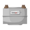 Gas meter vector icon.Cartoon vector icon isolated on white background gas meter . Royalty Free Stock Photo