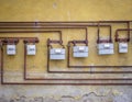 Gas meters Royalty Free Stock Photo
