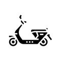 gas moped glyph icon vector illustration Royalty Free Stock Photo