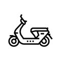 gas moped line icon vector illustration Royalty Free Stock Photo