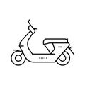 gas moped line icon vector illustration Royalty Free Stock Photo