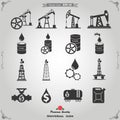 Gas and Oil icons set