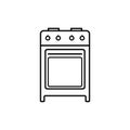 gas oven icon. Element of home appliances for mobile concept and web apps. Thin line icon for website design and development, app Royalty Free Stock Photo