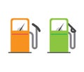 Gas petrol station icon vector, gasoline fuel refill oil pump sign symbol flat cartoon isolated pictogram