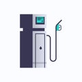 Gas petroleum fuel station pump icon oil industry concept white background flat Royalty Free Stock Photo