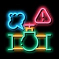 gas pipe break neon glow icon illustration