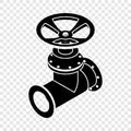 Gas pipe icon, simple black style Royalty Free Stock Photo