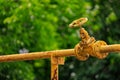 Gas pipe valve. Background with selective focus Royalty Free Stock Photo