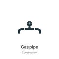 Gas pipe vector icon on white background. Flat vector gas pipe icon symbol sign from modern construction collection for mobile