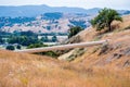 Gas pipeline going through the golden hills of south San Francisco bay area, San Jose, California Royalty Free Stock Photo