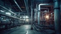 gas pipeline installations inside refinery , Ai Generated Image