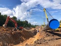 Gas pipeline laying