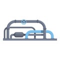 Gas pipeline transport icon cartoon vector. Energy natural flame