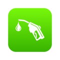 Gas pistol icon green vector Royalty Free Stock Photo
