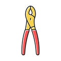 gas pliers color icon vector illustration