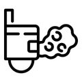 Gas pollution dark icon outline vector. Fume motor Royalty Free Stock Photo