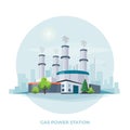 Natural gas power plant station