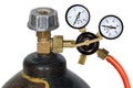 Gas pressure regulator with manomete Royalty Free Stock Photo