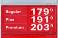 Gas prices Royalty Free Stock Photo