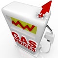 Gas Prices - Arrow Rising at Gasoline Pump