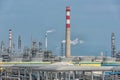 Gas processing factory. landscape Royalty Free Stock Photo