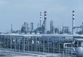 Gas processing factory. landscape Royalty Free Stock Photo