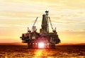 Gas production on the sea Royalty Free Stock Photo