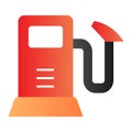 Gas pump flat icon. Gasoline refil color icons in trendy flat style. Fuel station gradient style design, designed for Royalty Free Stock Photo