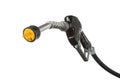 Gas pump nozzle with electric plug