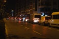 Gas quee of vehicles at the gas station before the big raise of the prices. Izmir Bayrakli Turkey