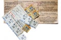 Gas Ration Coupons Royalty Free Stock Photo