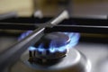 Gas ring on a stove top Royalty Free Stock Photo