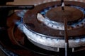 Gas ring on the stove Royalty Free Stock Photo