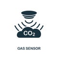 Gas Sensor icon. Monochrome style design from sensors icon collection. UI and UX. Pixel perfect gas sensor icon. For web design, a Royalty Free Stock Photo