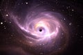 Gas spinning in a whirlpool around a gigantic black hole